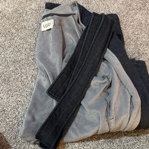 UGG Charcoal and Black Plush Robe m/l